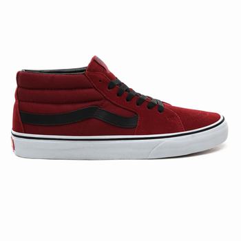 Férfi Vans Sk8-Mid Magasszárú Cipő VA7603249 Piros/Fehér